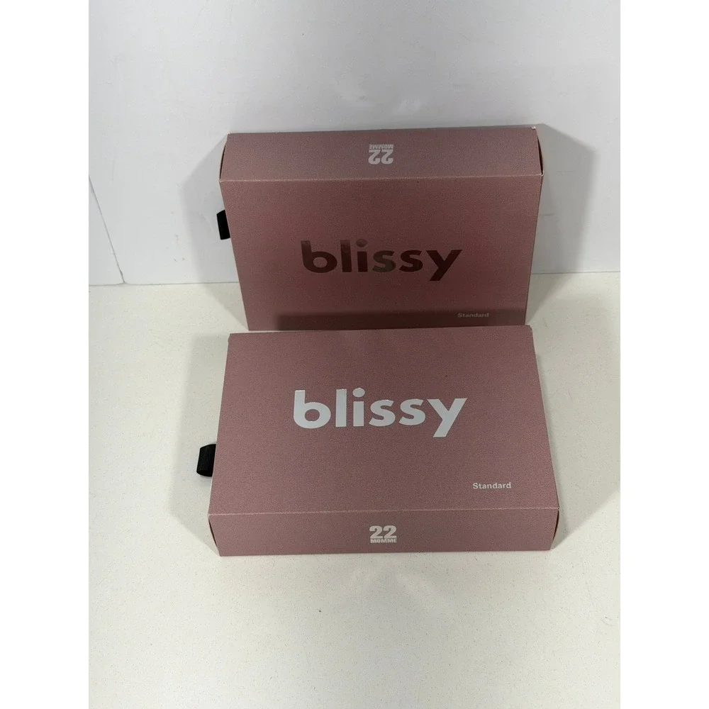 Blissy 100% Pure Mulberry Silk Pillowcase 22 Momme Rose Gold Standard Set of 2